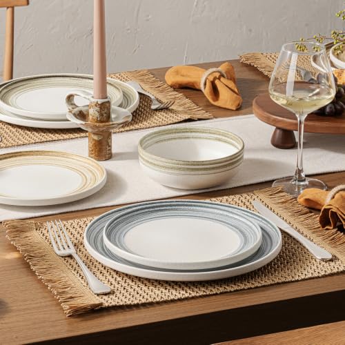 Stoneware Dinnerware Set (Blue / Service for 6-18Pcs)