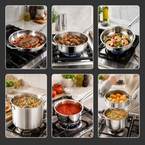 9 Piece Stainless Steel Cookware Set