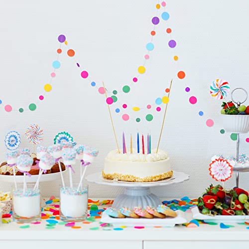 40 Pieces Circle Garland Party Paper Dot Banners (524 Foot)