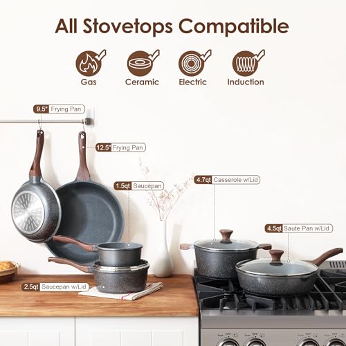 16Pcs Pots and Pans Set Non Stick