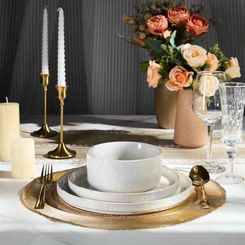24 Piece Stoneware Dinnerware Sets