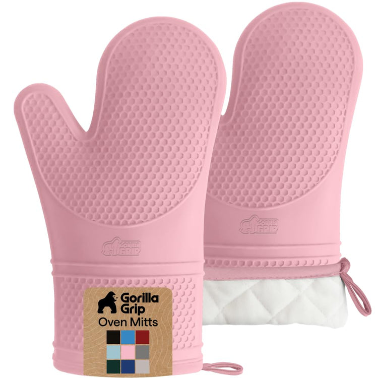 BPA Free Soft Silicone Oven Mitts (2 Count)