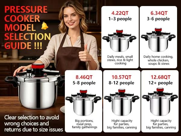 6 Quart Stainless Steel Pressure Cooker