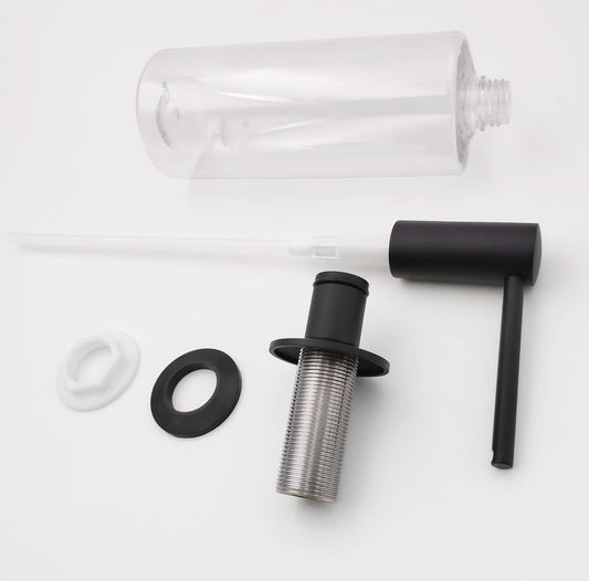 Matte Black Built in Dish Soap Dispenser for Kitchen Sink