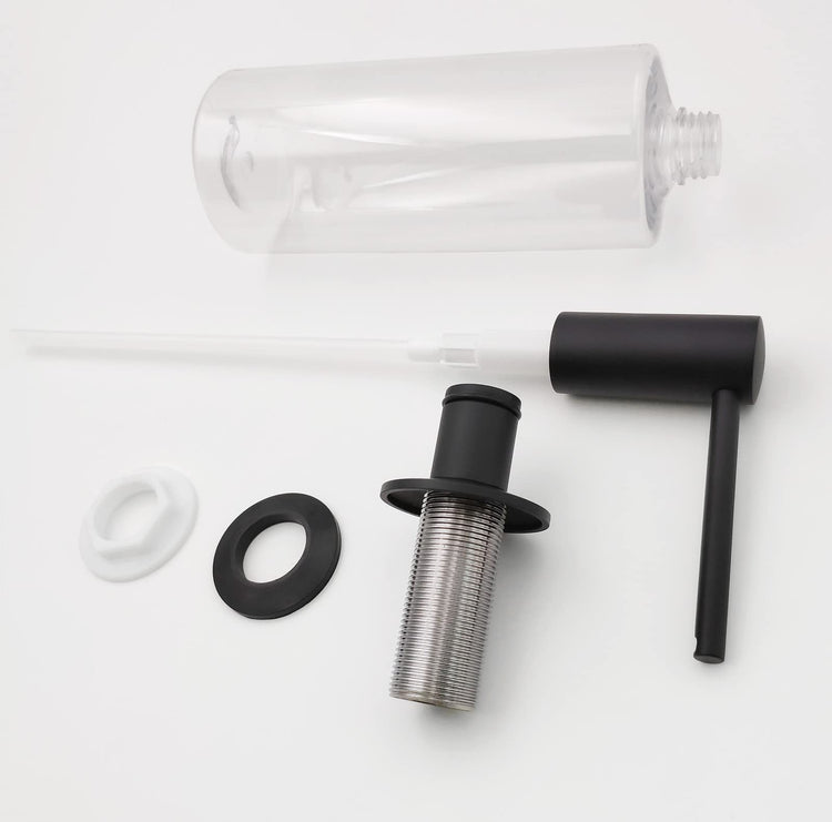 Matte Black Built in Dish Soap Dispenser for Kitchen Sink