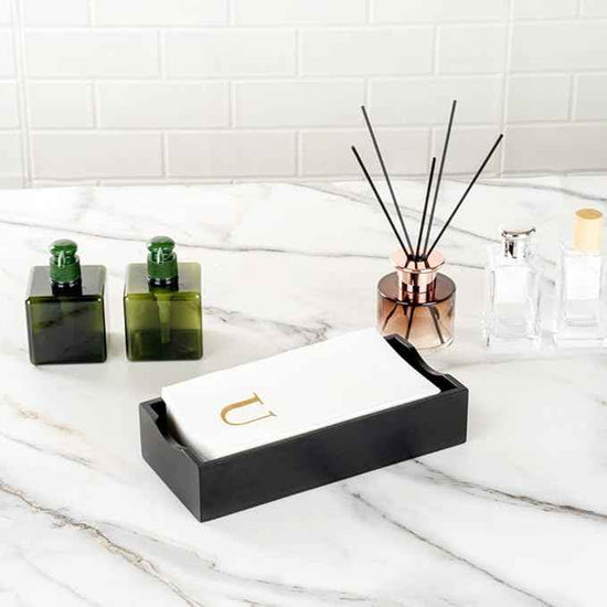 Luxenap 15.8 X 7.9 Inch Linen-Feel Guest Towels, 2000 Lettered Hand Towels - Gold Letter 'U', Sans Serif Font, White Paper Dinner Napkins, airlaid, For Restrooms And Tables
