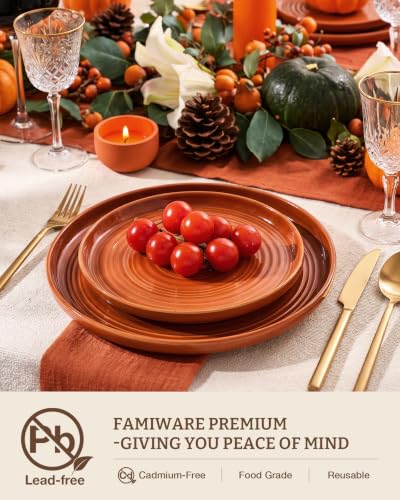Ceramic Dinnerware Set for 6 (Terracotta)