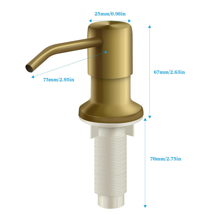 Soap Dispenser for Kitchen Sink and Extension Tube Kit