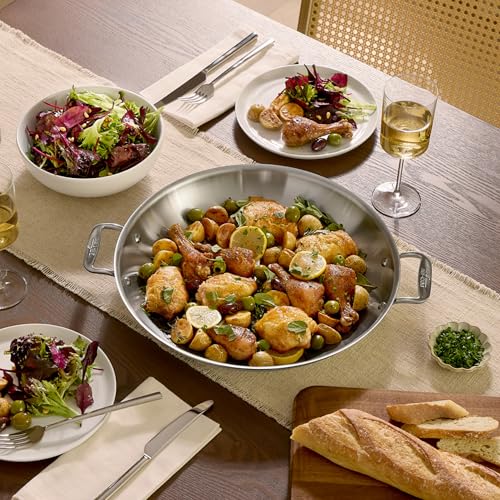 D3® Stainless Steel 14 inch Paella Pan