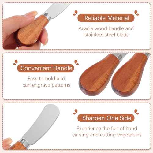 12 Set Acacia Wood Charcuterie Board with Knife Wooden Serving Tray with Groove Acacia Wood Cutting Board with Gift Box and Card for Wedding Baby Shower Housewarming Gift (12 Count)