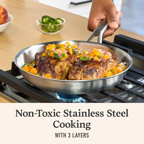 Brushed 3 Ply Stainless Steel Cookware Set w