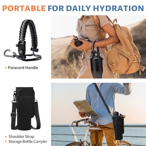 40oz Insulated Water Bottle with Carrier Bag (Shadow / 40 Ounces)