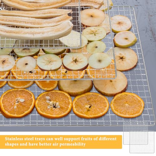 2 Pcs 13 x 12 Inches Dehydrator Trays Compatible with CP267