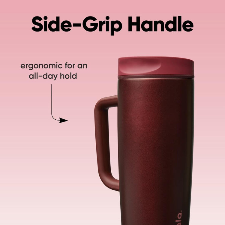 SmoothSip Slider Stainless Steel Insulated Travel Mug with Handle