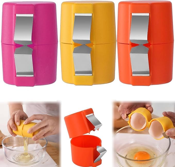 Egg Topper Cutter Tool Egg Cracker Tool Egg Shell Opener Hard Boiled Egg Peeler Egg Shell Opener for Hard Boiled Eggs Egg Cracker Tool For Eggs Kitchen Gadgets (3 Count)