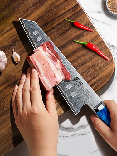 7" Damascus Santoku Knife