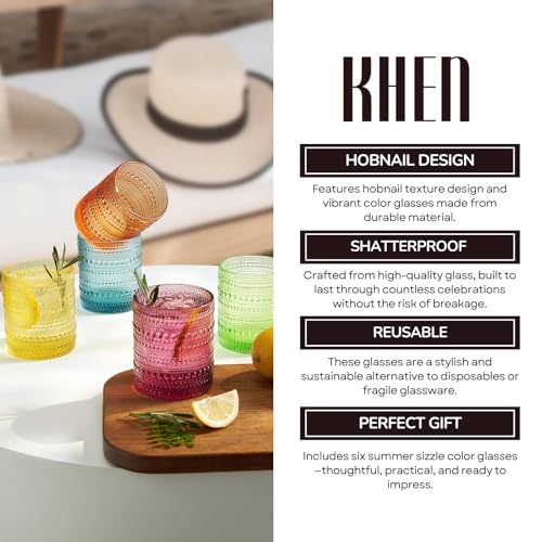 Hobnail Drinking Glasses (6 Count)