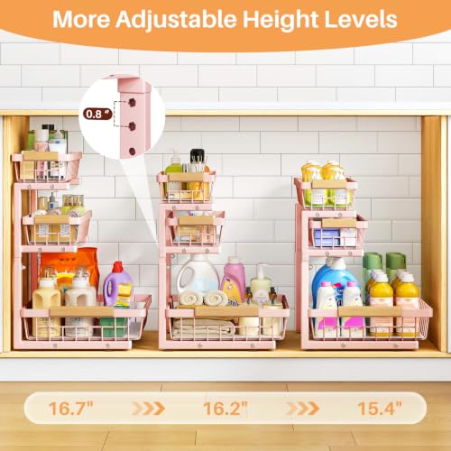 Under Sink Organizer (1-Pack / Pink)