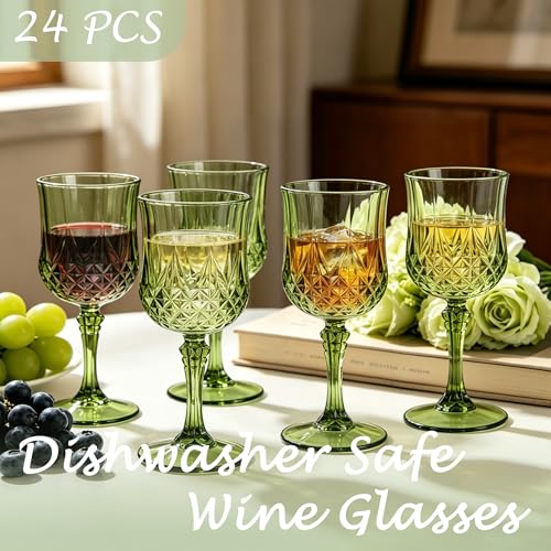 24Pack Plastic Wine Glasses (24 Count)