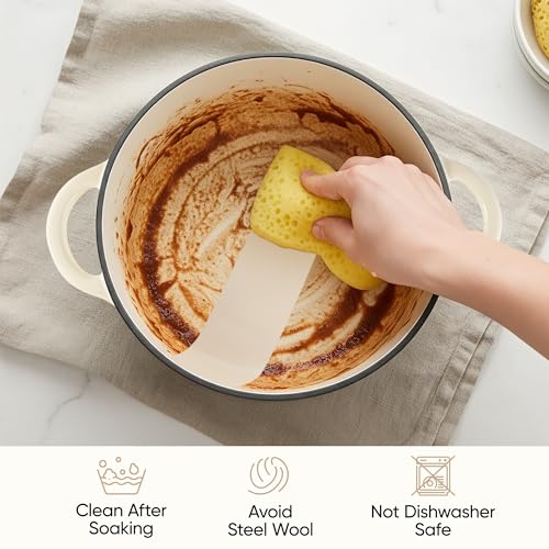 6.5 Quart Dutch Oven Pot with Lid (6.5 QT / Beige)