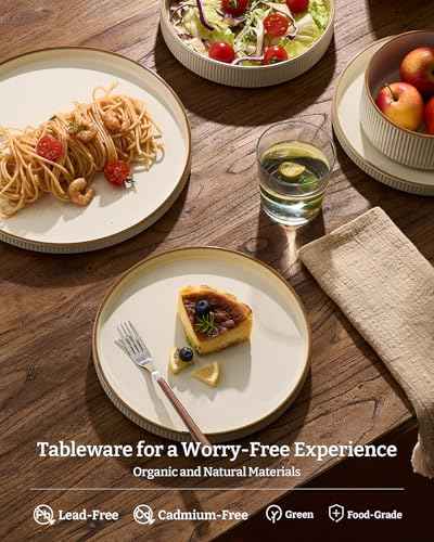 Stoneware Dinnerware Sets with Pasta Bowls (24 Count)