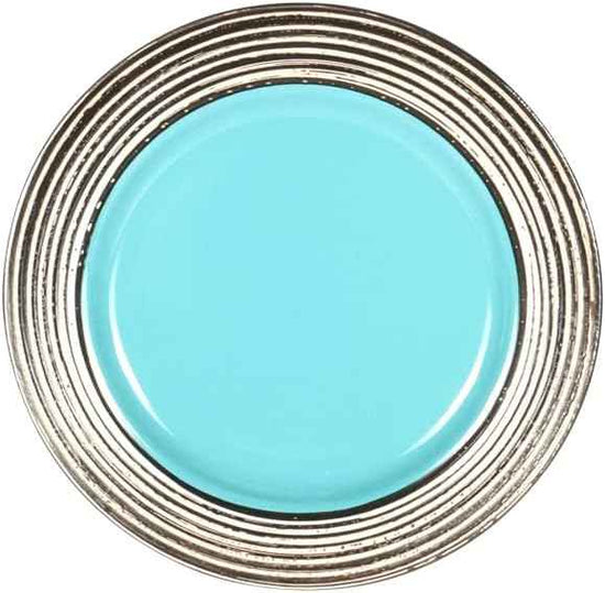 48 Piece Dinnerware Set, Ceramic Plates and Bowls Sets for 8, Microwave and Dishwasher Safe, Handcrafted Tree Bark Series Dish Set, Turquoise