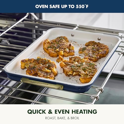 Bakeware Set 7 Piece Nonstick Ceramic Gold Handle Baking Sheets (7 Count)
