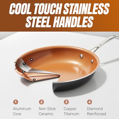 20 Pc Pots and Pans Set Non Stick Ceramic Cookware (20 Count)