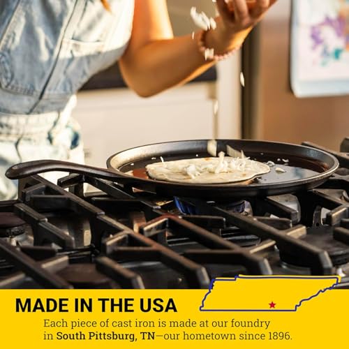 Round Seasoned Cast Iron Griddle (10.5 Inch (Pack of 1))