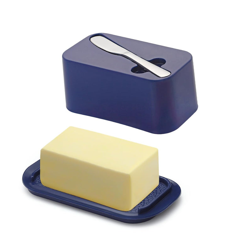 Butter Dish with Lid for Countertop and Refrigerator Door Shelf with Butter Spreader Knife