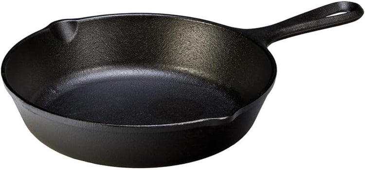 Lodge 8 Inch Cast Iron Pre-Seasoned Skillet – Signature Teardrop Handle - Use in the Oven, on the Stove, on the Grill, or Over a Campfire, Black - Nestoria