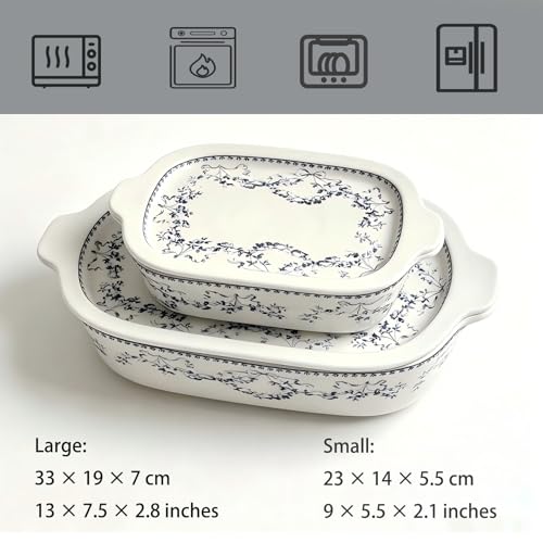 Ceramic Casserole Dish with Lids for Oven (4 Count)