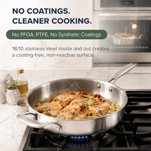 Pro-Smart 9-Piece, 3.1mm Tri-Ply Clad Stainless Steel Cookware Set