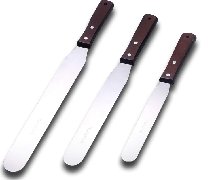 Straight Icing Spatula Stainless Steel Baking Set of 6"