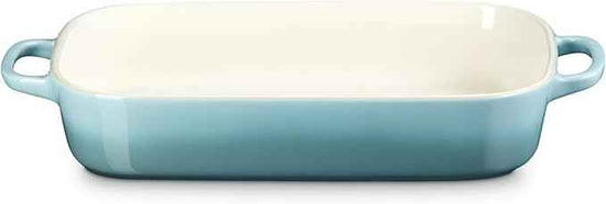 Le Creuset Stoneware Rectangular Dish with Platter Lid, 3 qt., Sea Salt