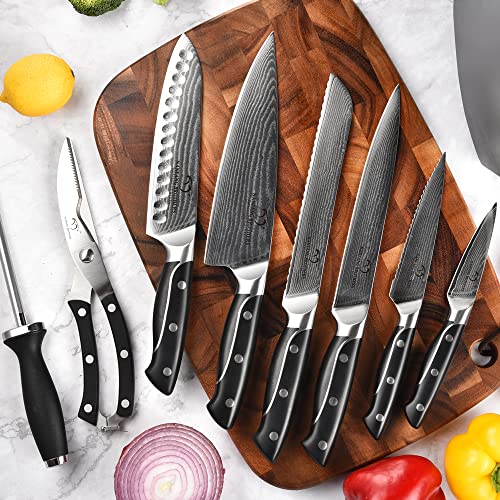 Damascus Kitchen Knife Sets (9 Count)