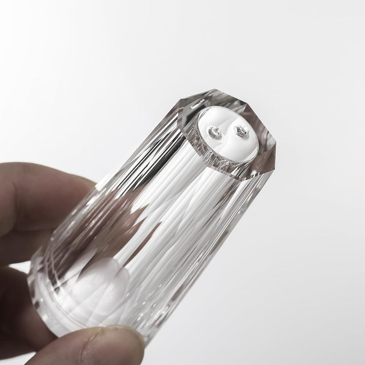 Salt and Pepper Shaker Set Spice Dispenser Refillable Design Cut Crystal Seasoning Shaker Kitchen Decor for Cooking Table (2 Count)