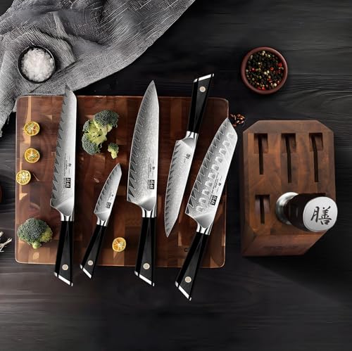 7 Piece Damascus Knife Set (7 Count)