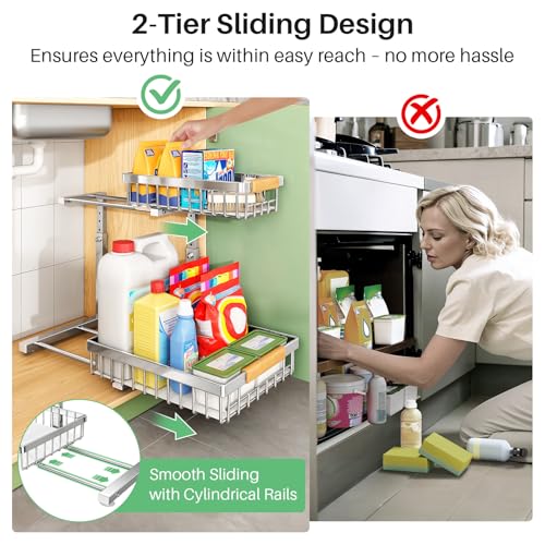 Under Sink Organizer (Silver / 1 Pack)