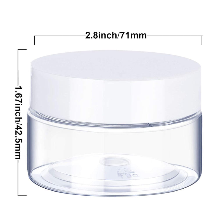 6 Pack 6 oz Plastic Jars Containers with Lids Wide (6 Count)