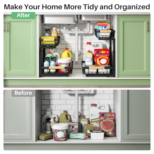 Under Sink Organizer (Black / 1 Pack)