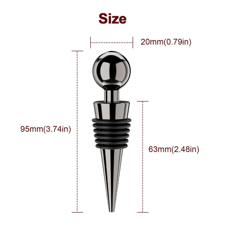Vacuum Wine Bottle Stoppers 6Pcs (3 Count)