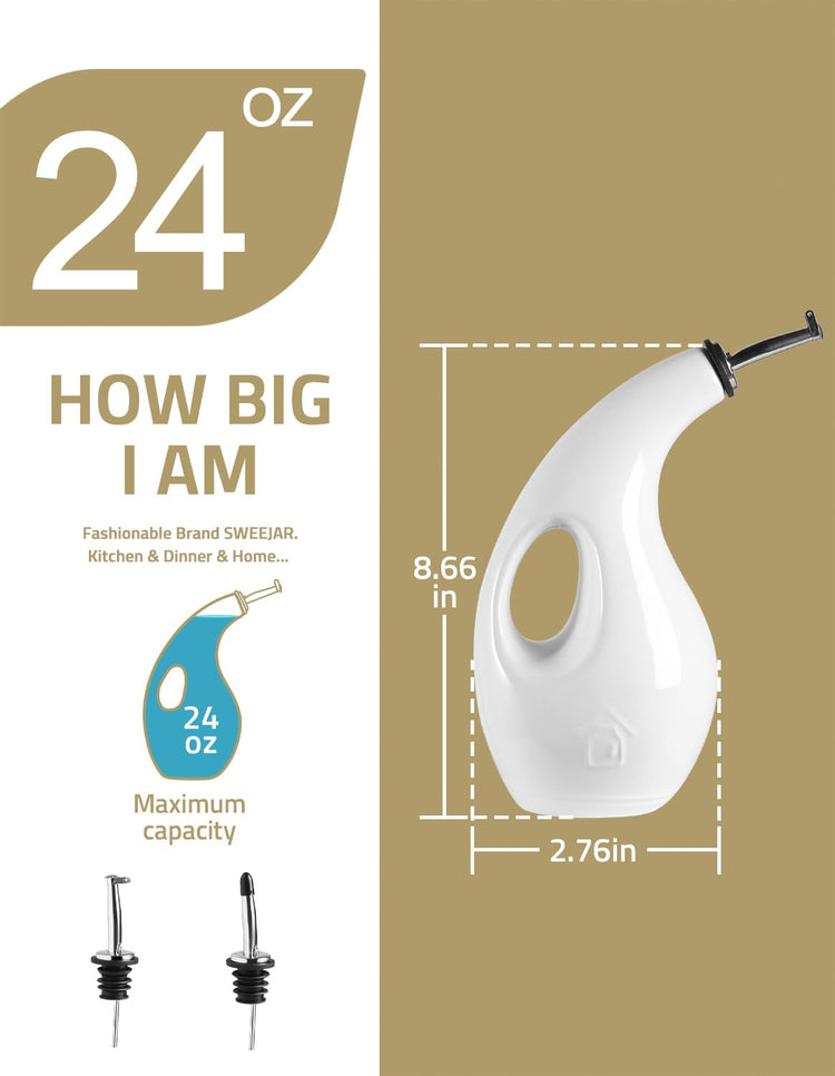 Sweejar Ceramic Olive Oil Dispenser Bottle