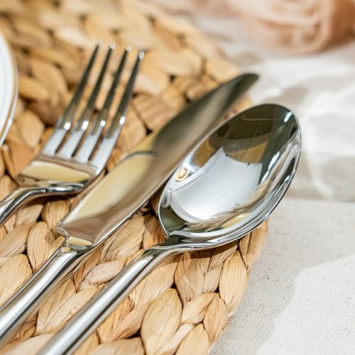 Potter 60 Piece Forged Silverware Set Stainless Steel Flatware Set Cutlery Set (9.17 Count)