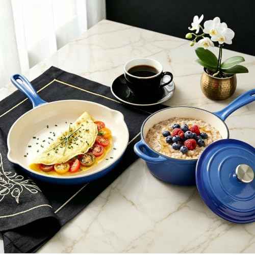 Nonstick Enameled Cast Iron Cookware Set