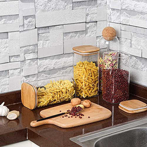 Glass Storage Containers with Lids 1.6 Qt (1.6 qt x 3)