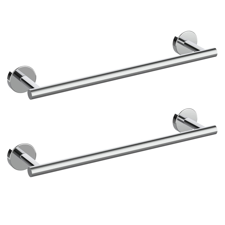 2 Pieces Polished Chrome Bathroom Towel Bar