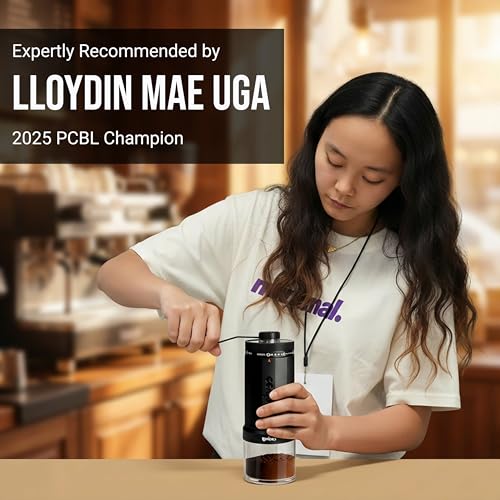 World's First 60g Large Capacity Manual Coffee Grinder (MEGA Black / Ceramic Burr)