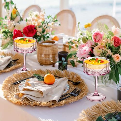 Vintage Champagne Coupes Glass Cute Martini Cocktail Glasses (24 Count)