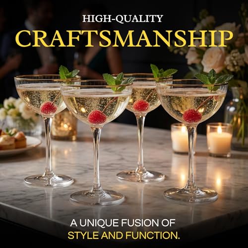 Gold Rim Vintage Coupe Martini